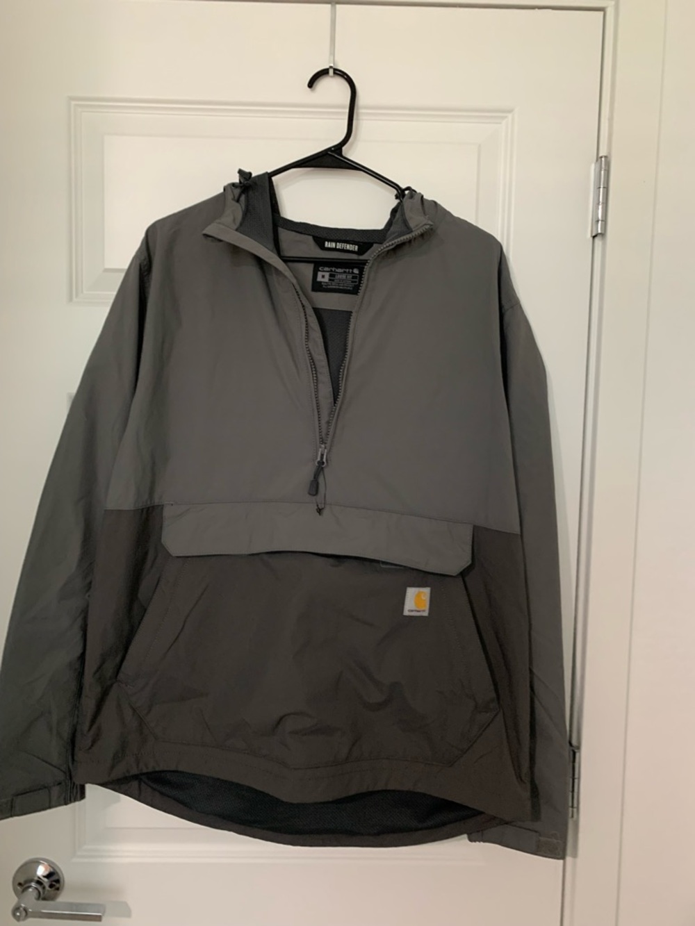 Carhartt Men's Two-Tone Gray Pullover Windbreaker Anorak